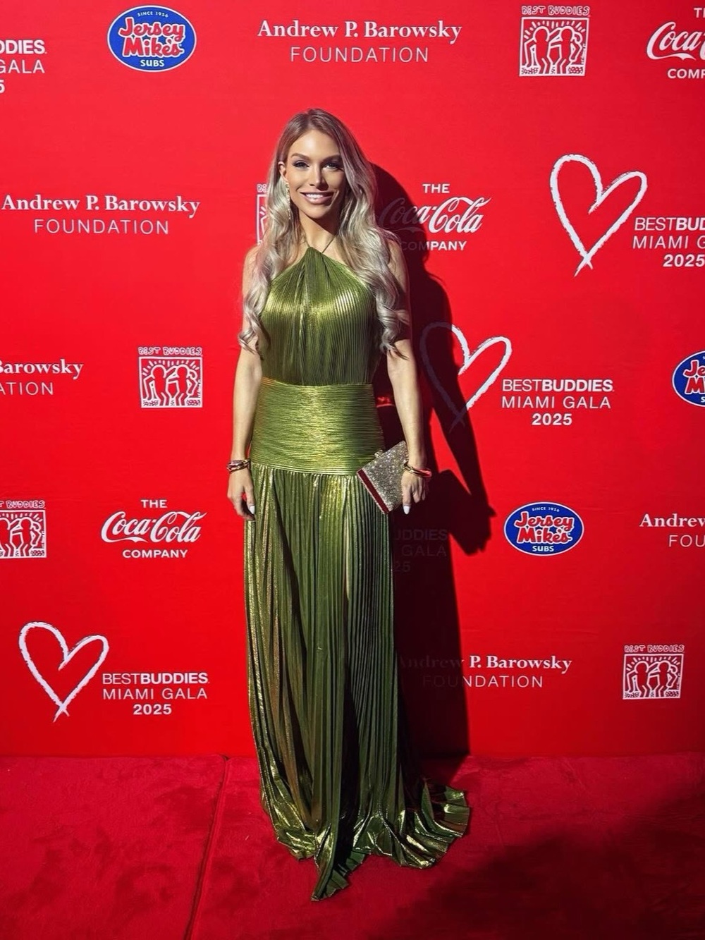Retrofête Thalia Dress Pleated Halter Maxi Dress in Green Like New